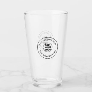 simple minimal add your logo/design here text  pos glass