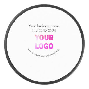 simple minimal add your logo/design here text  pos hockey puck