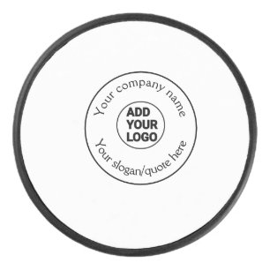 simple minimal add your logo/design here text  pos hockey puck