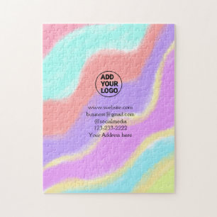 simple minimal add your logo/design here text pos jigsaw puzzle