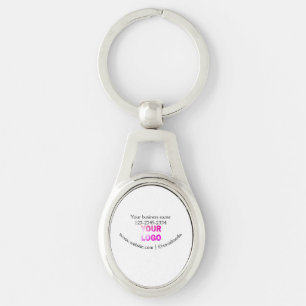 simple minimal add your logo/design here text pos key ring
