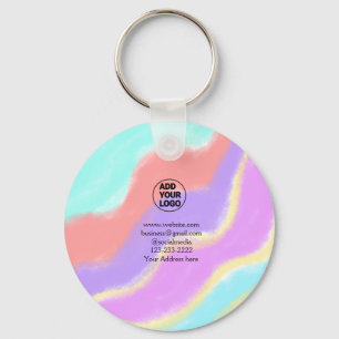 simple minimal add your logo/design here text  pos key ring