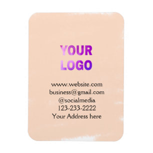 simple minimal add your logo/design here text  pos magnet