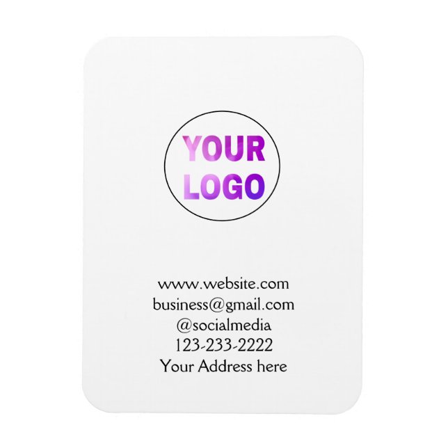 simple minimal add your logo/design here text  pos magnet (Vertical)