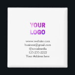 simple minimal add your logo/design here text  pos magnet<br><div class="desc">simple business sticker</div>