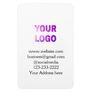 simple minimal add your logo/design here text  pos magnet