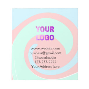 simple minimal add your logo/design here text pos notepad
