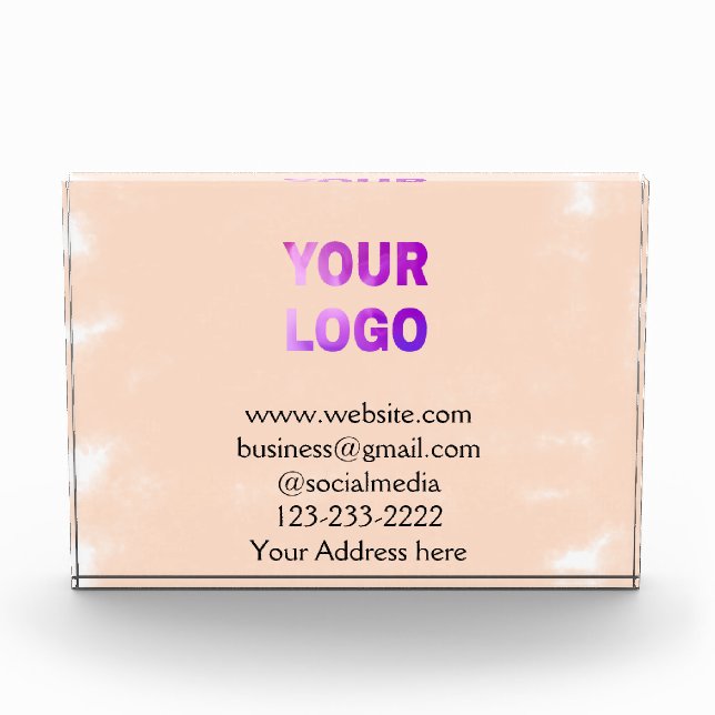 simple minimal add your logo/design here text  pos photo block (Front)
