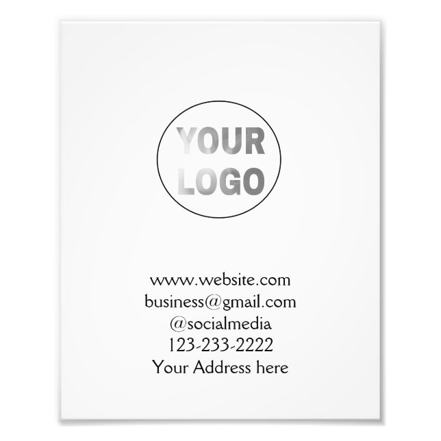 simple minimal add your logo/design here text  pos photo print (Front)