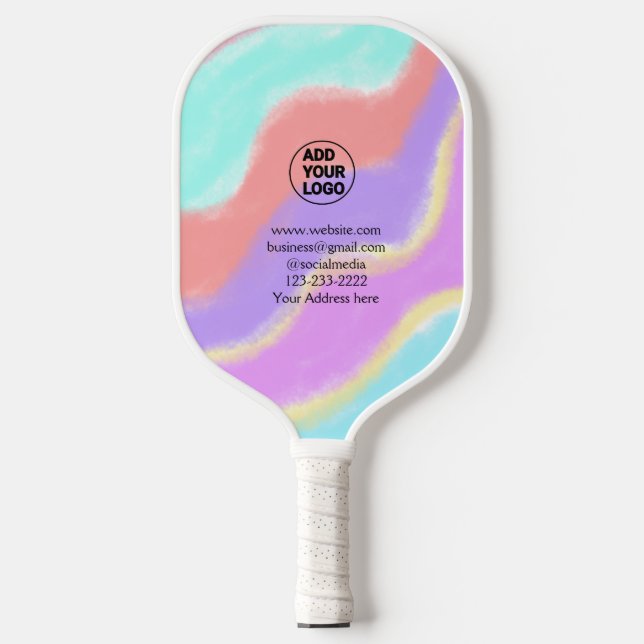 simple minimal add your logo/design here text  pos pickleball paddle (Front)