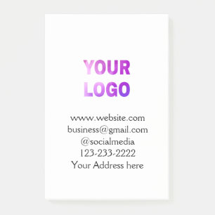 simple minimal add your logo/design here text pos post-it notes