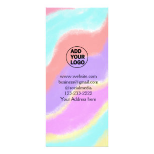 simple minimal add your logo/design here text  pos rack card