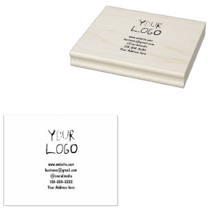 simple minimal add your logo/design here text  pos rubber stamp