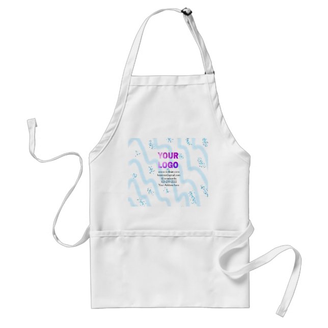 simple minimal add your logo/design here text  pos standard apron (Front)