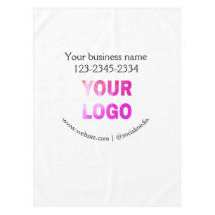 simple minimal add your logo/design here text  pos tablecloth