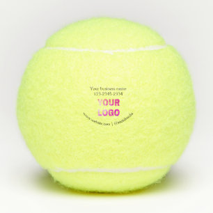 simple minimal add your logo/design here text pos tennis balls