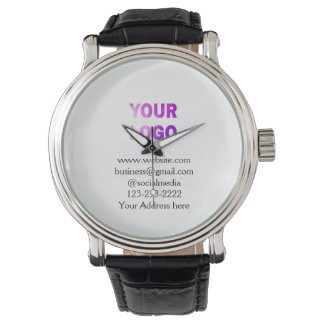 simple minimal add your logo/design here text  pos watch