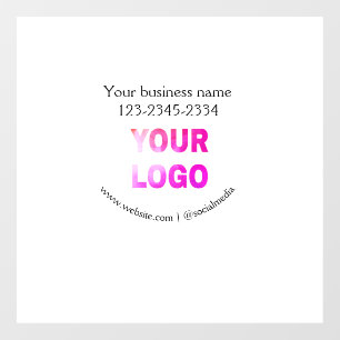 simple minimal add your logo/design here text pos window cling