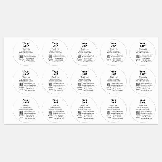 simple minimal add your logo/design here text Q R (Sheet)