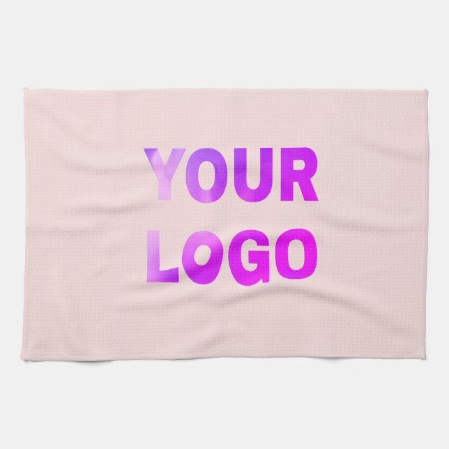 simple minimal add your logo/design here text      tea towel (Horizontal)