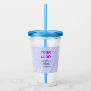 simple minimal add your logo/design here text  thr acrylic tumbler