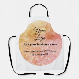simple minimal add your logo/design pink orange gl apron