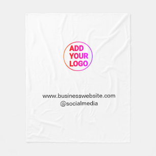 simple minimal add your logo/design watercolor fleece blanket