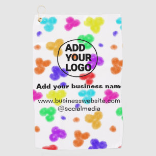 simple minimal add your logo/design watercolor golf towel