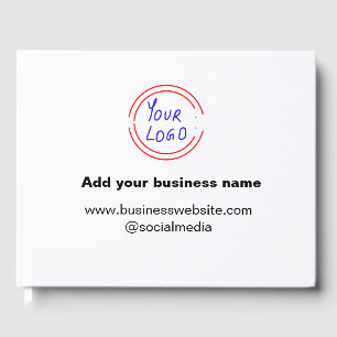 simple minimal add your logo/design watercolor     guest book