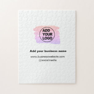 simple minimal add your logo/design watercolor jigsaw puzzle