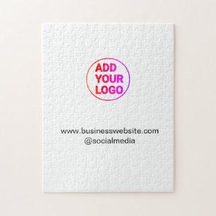simple minimal add your logo/design watercolor jigsaw puzzle