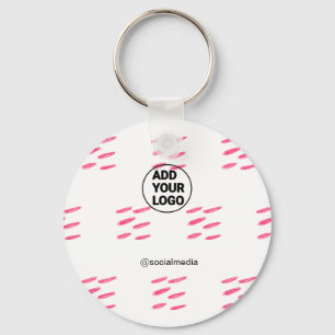 simple minimal add your logo/design watercolor key ring