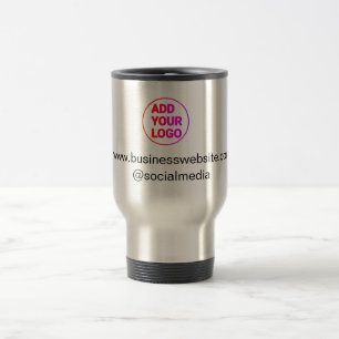 simple minimal add your logo/design watercolor travel mug