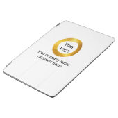simple minimal add your logo gold website social t iPad air cover (Side)