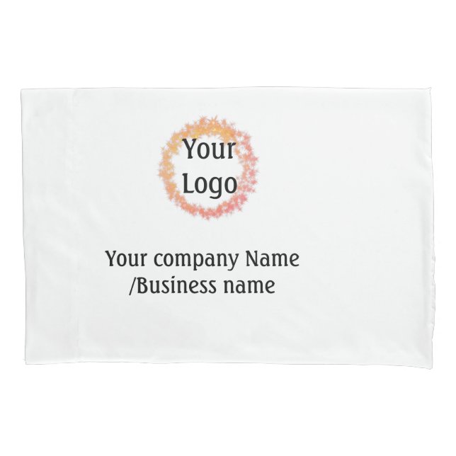 simple minimal add your logo gold website social t pillowcase (Front)