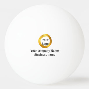 simple minimal add your logo gold website social t ping pong ball