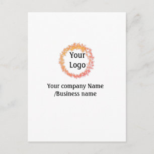simple minimal add your logo gold website social t postcard