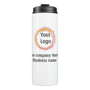 simple minimal add your logo gold website social t thermal tumbler