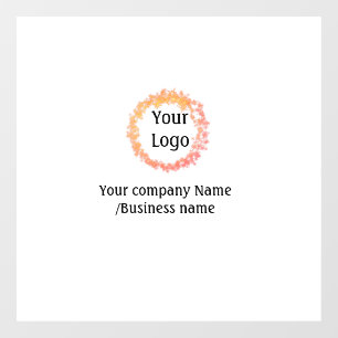 simple minimal add your logo gold website social t window cling