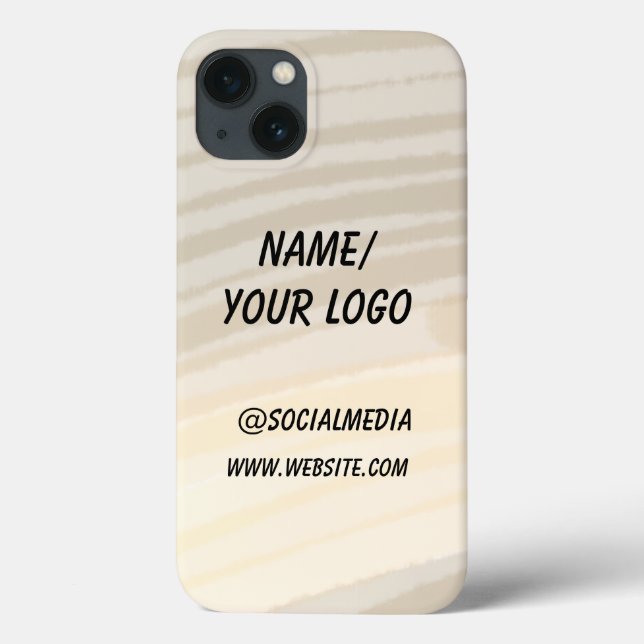 simple minimal add your logo name watercolor  Case (Back)