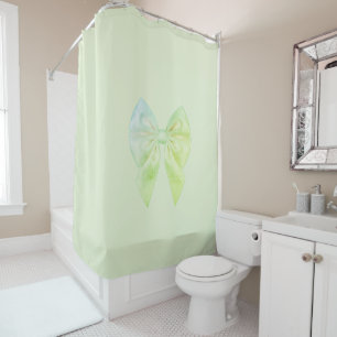simple minimal add your logo name watercolor show shower curtain