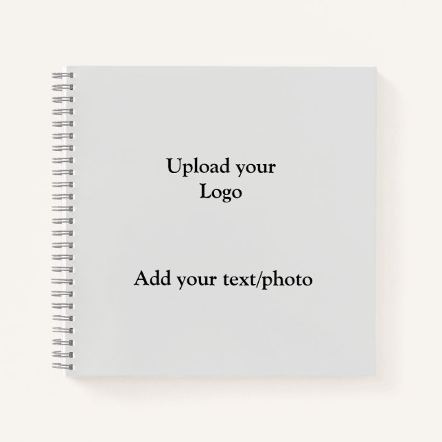 simple minimal add your logo text details notebook (Front)