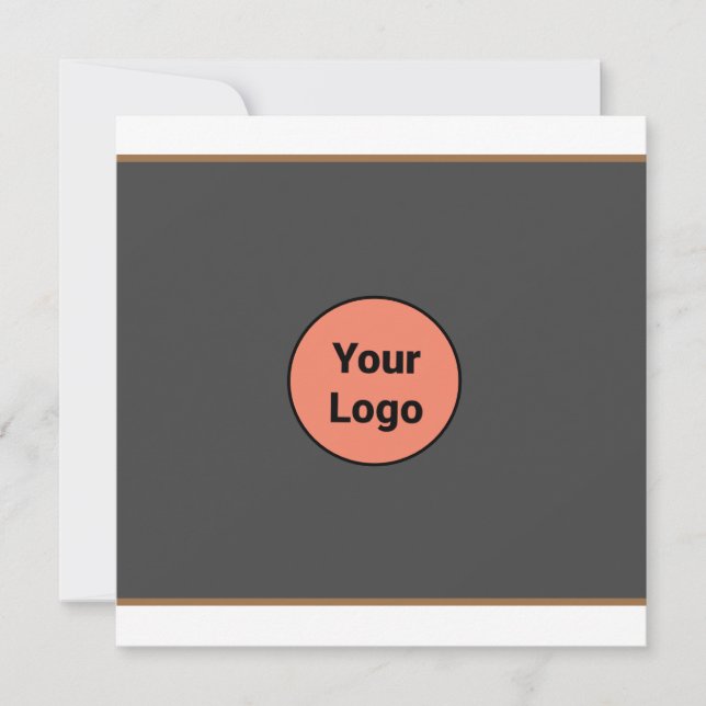 Simple minimal add your logo text name announcement (Front)