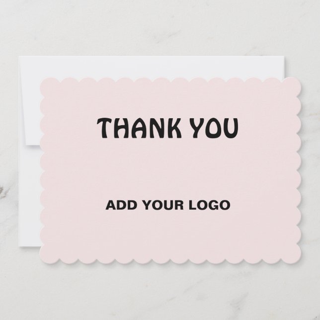 Simple minimal add your logo text name invitation (Front)