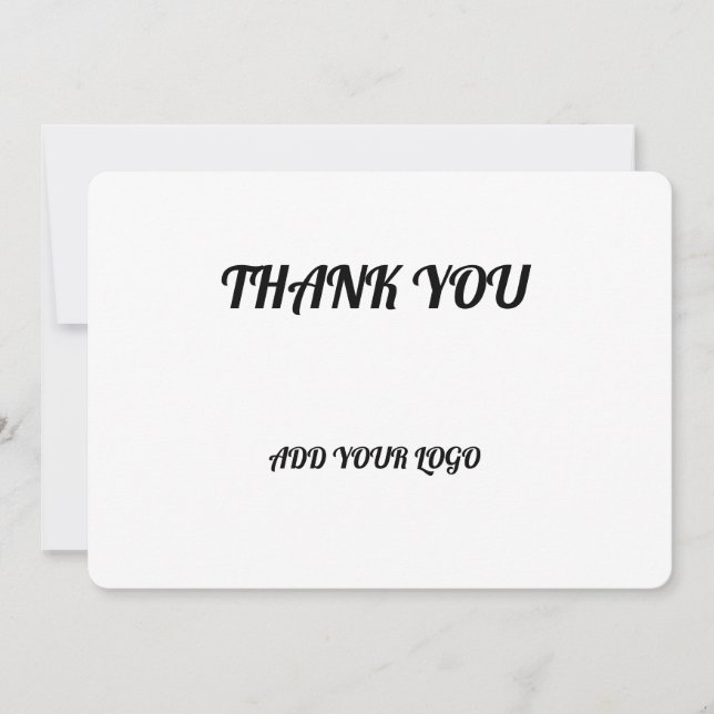 Simple minimal add your logo text name invitation (Front)
