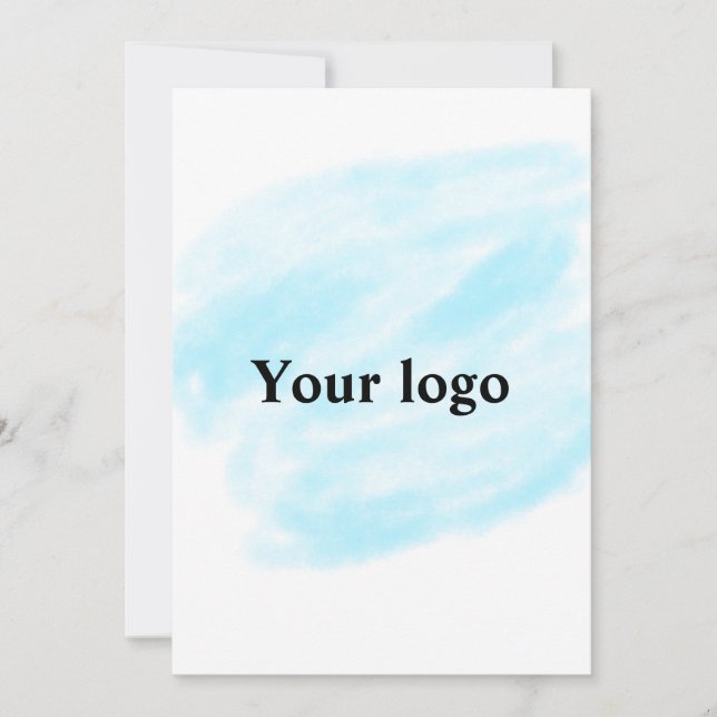 Simple minimal add your logo text name invitation (Front)