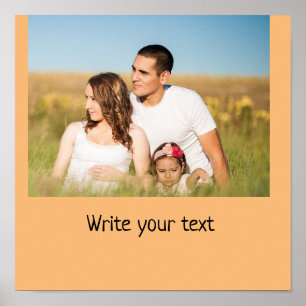 Simple minimal add your logo text name poster