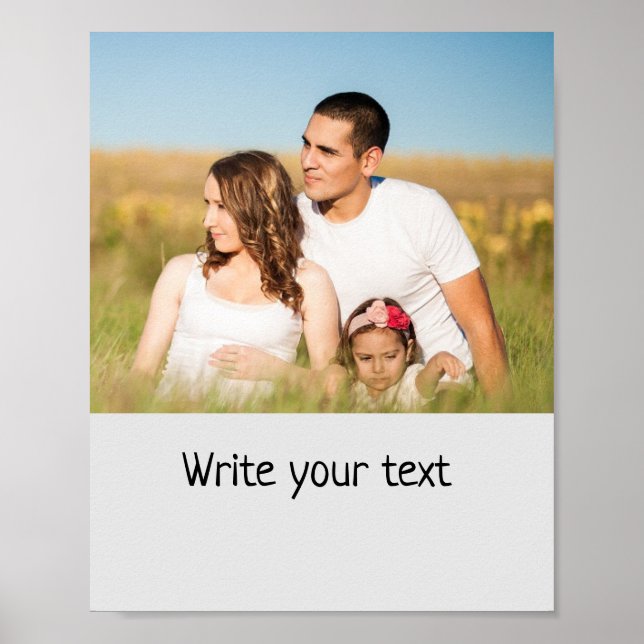 Simple minimal add your logo text name poster (Front)