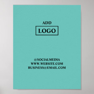 Simple minimal add your logo text name poster