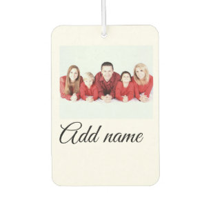 simple minimal add your mum photo name mum gift car air freshener